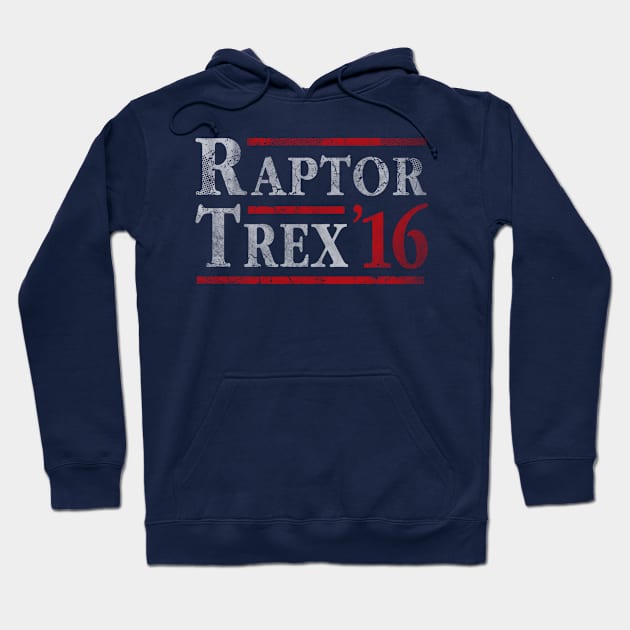 Vote Raptor and T Rex 2016 Election Hoodie by E